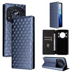 For Cubot A30 Cubic Grid Texture Flip Leather Phone Case(Blue)
