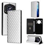 For Cubot A30 Cubic Grid Texture Flip Leather Phone Case(Silver)