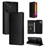 For Cubot Note 21 Cubic Grid Texture Flip Leather Phone Case(Black)