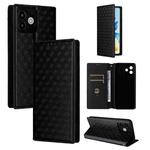 For Cubot Note 40 Cubic Grid Texture Flip Leather Phone Case(Black)