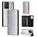 For Cubot Note 50 Cubic Grid Texture Flip Leather Phone Case(Silver)