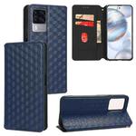 For Cubot X50 Cubic Grid Texture Flip Leather Phone Case(Blue)