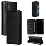 For Cubot X70 Cubic Grid Texture Flip Leather Phone Case(Black)