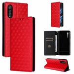 For Cubot X70 Cubic Grid Texture Flip Leather Phone Case(Red)