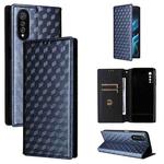 For Cubot X70 Cubic Grid Texture Flip Leather Phone Case(Blue)