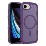 For iPhone SE 2022 / SE 2020 / 8 / 7 Skin Feel Wave Texture MagSafe Phone Case(Purple)