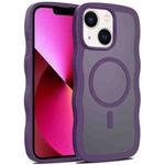 For iPhone 13 Skin Feel Wave Texture MagSafe Phone Case(Purple)
