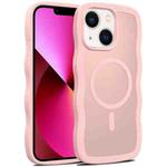 For iPhone 13 Skin Feel Wave Texture MagSafe Phone Case(Pink)