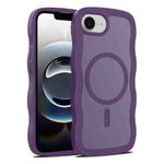 For iPhone 16e Skin Feel Wave Texture MagSafe Phone Case(Purple)