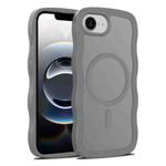 For iPhone 16e Skin Feel Wave Texture MagSafe Phone Case(Grey)