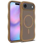 For iPhone 17 Air Skin Feel Wave Texture MagSafe Phone Case(Brown)