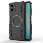 For Samsung Galaxy A06 4G Butterfly Armor MagSafe Magnetic Ring Shockproof Phone Case(Black)