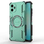 For Samsung Galaxy A06 4G Butterfly Armor MagSafe Magnetic Ring Shockproof Phone Case(Light Green)