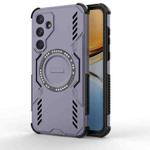 For Samsung Galaxy A55 5G Butterfly Armor MagSafe Magnetic Ring Shockproof Phone Case(Purple)