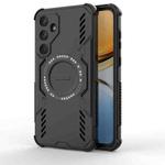 For Samsung Galaxy A55 5G Butterfly Armor MagSafe Magnetic Ring Shockproof Phone Case(Black)