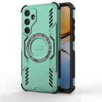 For Samsung Galaxy A55 5G Butterfly Armor MagSafe Magnetic Ring Shockproof Phone Case(Light Green)
