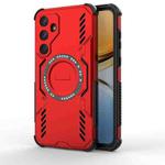 For Samsung Galaxy A55 5G Butterfly Armor MagSafe Magnetic Ring Shockproof Phone Case(Red)