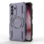 For Samsung Galaxy A56 5G Butterfly Armor MagSafe Magnetic Ring Shockproof Phone Case(Purple)