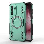 For Samsung Galaxy A56 5G Butterfly Armor MagSafe Magnetic Ring Shockproof Phone Case(Light Green)
