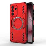 For Samsung Galaxy A56 5G Butterfly Armor MagSafe Magnetic Ring Shockproof Phone Case(Red)