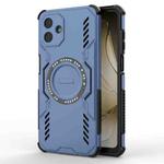 For Samsung Galaxy A07 4G Butterfly Armor MagSafe Magnetic Ring Shockproof Phone Case(Blue)