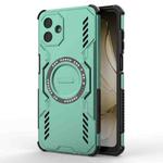 For Samsung Galaxy A07 4G Butterfly Armor MagSafe Magnetic Ring Shockproof Phone Case(Light Green)