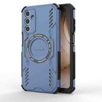 For Samsung Galaxy A15 5G Butterfly Armor MagSafe Magnetic Ring Shockproof Phone Case(Blue)