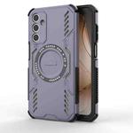 For Samsung Galaxy A15 5G Butterfly Armor MagSafe Magnetic Ring Shockproof Phone Case(Purple)