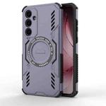 For Samsung Galaxy A35 5G Butterfly Armor MagSafe Magnetic Ring Shockproof Phone Case(Purple)