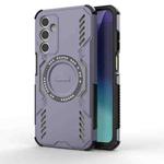 For Samsung Galaxy A25 5G Butterfly Armor MagSafe Magnetic Ring Shockproof Phone Case(Purple)