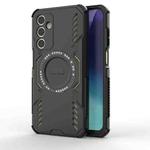 For Samsung Galaxy A25 5G Butterfly Armor MagSafe Magnetic Ring Shockproof Phone Case(Black)