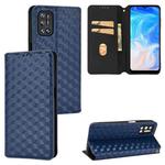 For Doogee N40 Pro Cubic Grid Texture Flip Leather Phone Case(Blue)