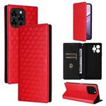 For Doogee Note 58 / Note 58 Pro Cubic Grid Texture Flip Leather Phone Case(Red)