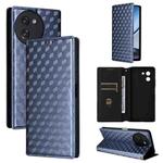 For Doogee Note 59 / Note 59 Pro Cubic Grid Texture Flip Leather Phone Case(Blue)