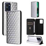 For HMD Pulse / Pulse+ / Pulse Pro Cubic Grid Texture Flip Leather Phone Case(Silver)
