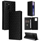 For HMD Skyline Cubic Grid Texture Flip Leather Phone Case(Black)