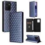 For HMD Skyline Cubic Grid Texture Flip Leather Phone Case(Blue)