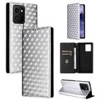 For HMD Skyline Cubic Grid Texture Flip Leather Phone Case(Silver)