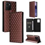 For HMD Skyline Cubic Grid Texture Flip Leather Phone Case(Brown)