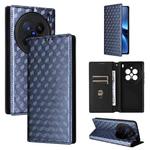 For vivo X200 Pro 5G Cubic Grid Texture Flip Leather Phone Case(Blue)