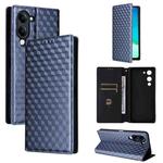 For vivo Y04 4G / Y29s 4G Cubic Grid Texture Flip Leather Phone Case(Blue)
