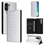 For vivo Y04 4G / Y29s 4G Cubic Grid Texture Flip Leather Phone Case(Silver)