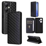 For vivo Y35+ 5G / Y35M+ 5G Cubic Grid Texture Flip Leather Phone Case(Black)