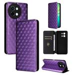 For vivo Y58 5G / Y38 5G / Y200i 5G Cubic Grid Texture Flip Leather Phone Case(Purple)