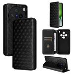 For vivo X200 Pro mini 5G Cubic Grid Texture Flip Leather Phone Case(Black)