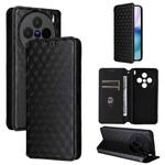For vivo X200s 5G Cubic Grid Texture Flip Leather Phone Case(Black)