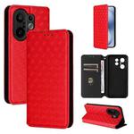 For vivo X200 FE 5G / S30 Pro mini 5G Cubic Grid Texture Flip Leather Phone Case(Red)