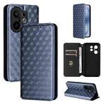 For vivo X200 FE 5G / S30 Pro mini 5G Cubic Grid Texture Flip Leather Phone Case(Blue)