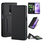 For Xiaomi Redmi K30 / K30 5G / Poco X2 Strong Magnetism Shockproof Horizontal Flip Liquid Feel Leather Case with Holder & Card Slots & Wallet(Black)