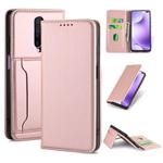 For Xiaomi Redmi K30 / K30 5G / Poco X2 Strong Magnetism Shockproof Horizontal Flip Liquid Feel Leather Case with Holder & Card Slots & Wallet(Rose Gold)